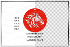 Horse head Laser cut template svg Ornament Stencil cnc Product Image 1
