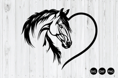 Horse Heart SVG, Horse SVG, Horse Heart Silhouettes SVG Product Image 1