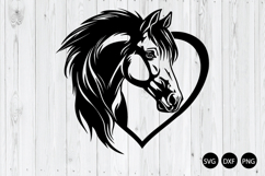 Horse Heart SVG, Horse SVG, Horse Heart Silhouettes SVG Product Image 1