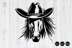 Horse In A Cowboy Hat SVG, Horse SVG, Western SVG Product Image 1