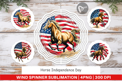 Wind Spinner Horse 4th of July Product Image 1