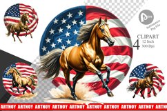 Horse 4th of July Clipart Product Image 1