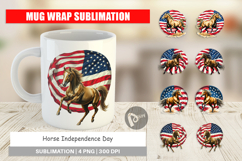 Mug Wrap Horse 4th of July Product Image 1