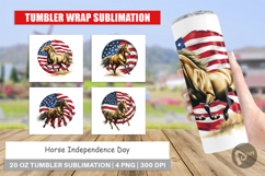 Tumbler Horse 4th of July Product Image 1