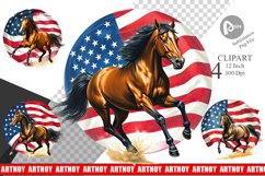 Horse 4th of July Clipart Product Image 1