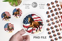 Horse 4th of July Sticker Product Image 1