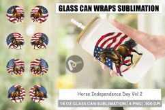 Glass Can Horse 4th of July Product Image 1