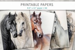 Horse Junk Journal Digital Papers Product Image 1