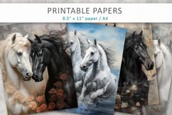 Horses Junk Journal Digital Papers Product Image 1