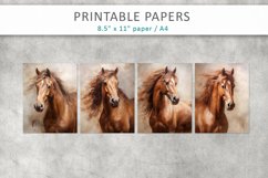 Horses Junk Journal Digital Papers Product Image 2