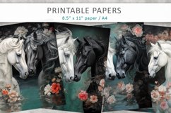 Horses Junk Journal Digital Papers Product Image 1