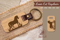 Horse Laser Cut Keychain SVG Product Image 1