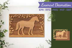 Horse Lasercut Wall Decor SVG Product Image 1