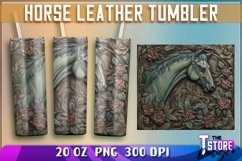 Horse Leather Tumblers Wrap 20oz | Horse Leather Sublimation Product Image 1
