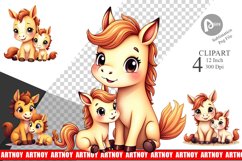 Horse Mother&#039;s Day Clipart Product Image 1