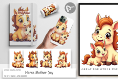 Digital Paper Horse Mother&#039;s Day Product Image 1