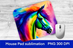 Rainbow horse mouse pad sublimation design, horse sublimation design, aninal mousepad sublimation.