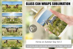 Glass Can Wraps Horse on Summer Day Product Image 1