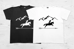 Horse Rider SVG, Arrow and Mountain PNG Product Image 2