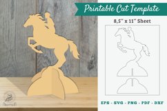 Horse Riding Printable Cut Template Product Image 1