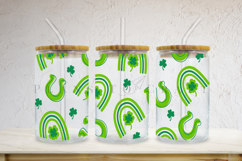 st patricks day themed Libbey glass can wrap design featuring loving style artwork available as digital files ready to download for crafting and decor projects