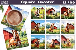Animals Square Coaster Bundle | Animals Flowers Coaster Product Image 2