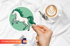 Horse Sticker, Animal Sticker, Horse Lover Gift Sticker Product Image 1