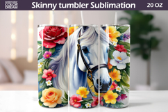 Watercolor Horse Tumbler Wrap | Farm Horse Tumbler Product Image 1