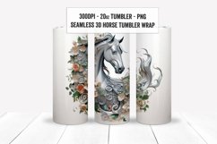 3D Horse Tumbler Wraps, 3D Horse Sublimation Tumbler Wraps Product Image 2