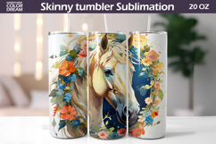Watercolor Horse Tumbler Wrap | Farm Horse Tumbler Product Image 1