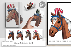 Digital Paper Horse Patriotic Product Image 1