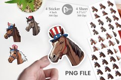 Horse Patriotic Sticker Product Image 1
