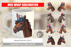 Mug Wrap Horse Patriotic Product Image 1