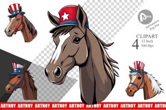 Horse Patriotic Clipart Product Image 1