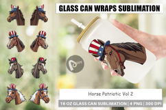 Glass Can Horse Patriotic Product Image 1