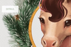 Horse in a Fir Wreath. PNG illustration Product Image 2