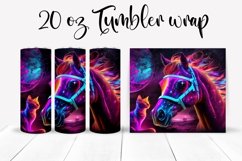 Tumbler Wrap Sublimation 20 oz | Fantasy Horse With Kitten Product Image 2