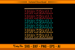Retro Line Horseball Vintage Typography Equestrian SVG Product Image 1