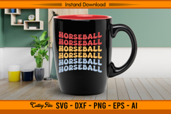 Retro Horseball Repeated Text Vintage Equestrian SVG Product Image 3