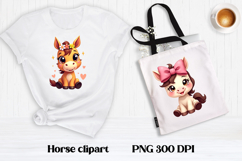 Cute horse clipart | Farm animal sublimation | Horse PNG Product Image 1