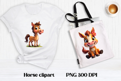 Cute horse clipart | Farm animal sublimation | Horse PNG Product Image 1