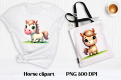 Cute horse clipart | Farm animal sublimation | Horse PNG Product Image 1