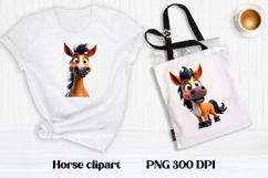 Cute horse clipart | Farm animal sublimation | Horse PNG Product Image 1