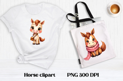 Cute horse clipart | Farm animal sublimation | Horse PNG Product Image 1