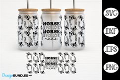 Horse Mama Wrap For 16 oz Can Glass SVG Product Image 1
