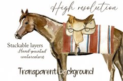 Equestrian Watercolor Clip Art Set Product Image 4