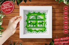 Papercut 3D Layered carousel horses Paper Cut, Laser Cut Product Image 3