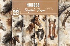 Horses Digital Paper Bundle Product Image 1
