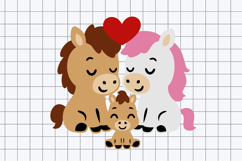 Horse Family Love Topper 3D SVG Product Image 2