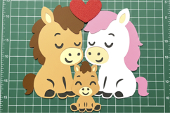 Horse Family Love Topper 3D SVG Product Image 4